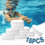 15 PCS – Pool Chlorine Tablets for Solar Pool Chlorine Floater