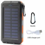 20,000mAH Solar-USB Dual Charger Waterproof Shockproof with LED Light - Image 12