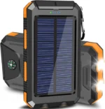 20,000mAH Solar-USB Dual Charger Waterproof Shockproof with LED Light - Image 3
