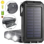20,000mAH Solar-USB Dual Charger Waterproof Shockproof with LED Light - Image 4