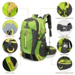 Travel Camping Climbing & Hiking Backpack With Rain-Cover - Image 8