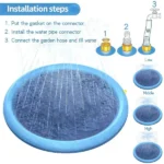 Kids & Dog Anti-Slip Splash Pad Water Sprinkler - Dog Paddling Pool - Image 9