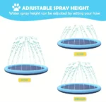 Kids & Dog Anti-Slip Splash Pad Water Sprinkler - Dog Paddling Pool - Image 10