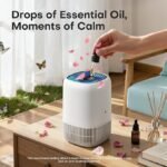 Air Purifier for Home with H13 True HEPA Filter, Coverage Up to 100m², Removes Pet Hair, Odours, Pollen, Smoke | Compact Air Cleaner with 3 Speeds, Timer, Aromatherapy Function | Ultra Quiet 360° Intake, White - Image 7