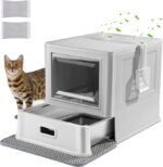 Enclosed Stainless Steel Cat Litter Box
