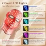 Red Light Therapy Mask for Face,Cordless LED Face Mask Light Therapy,USB C Rechargeable,Infrared Lights Masks for Home Working Travel Yoga Sleep - Image 3