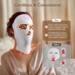 Red Light Therapy Mask for Face,Cordless LED Face Mask Light Therapy,USB C Rechargeable,Infrared Lights Masks for Home Working Travel Yoga Sleep - Image 5