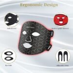 Red Light Therapy for Face & Neck, Red Light Mask with 850nm NIR, 7-1 Colors LED Light Therapy mask, Rechargeable LED Face & Neck Mask for Anti-Aging, Skin Firming & Radiant Glow at Home - Image 5