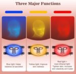 Red Light Therapy for Face, 3 Modes Portable Led Face Mask Light Therapy with Remote, Near-infrared 850 Red Light Mask with Timing Function, Led Light Therapy At Home 180 LED Beads - Image 8